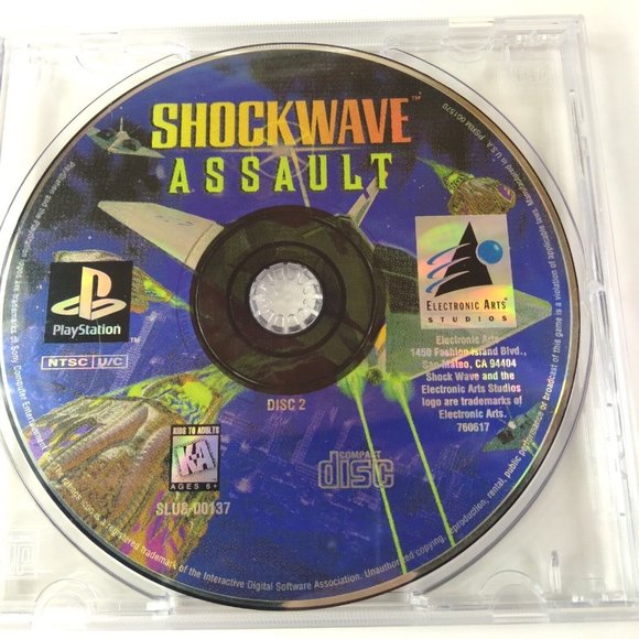 ShockWave Assault Playstation 1 Game in Jewel Case~ No manual
